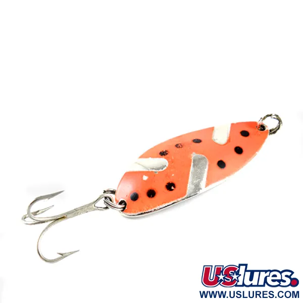 Vintage  Seneca Little Cleo (Hula Girl), 1/2oz Nickel / Orange fishing spoon #1636