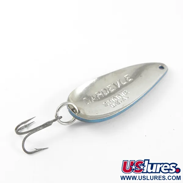 Vintage  Eppinger Dardevle Spinnie, 1/3oz Blue / Nickel fishing spoon #1638
