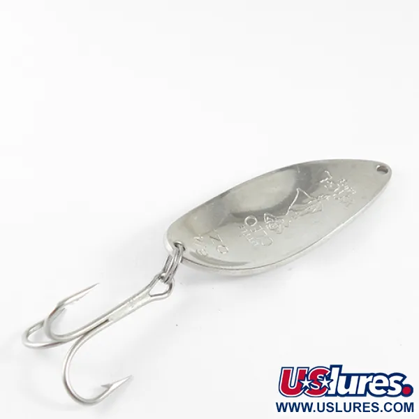 Vintage  Seneca Little Cleo (Hula Girl), 3/4oz Nickel / Blue fishing spoon #1639