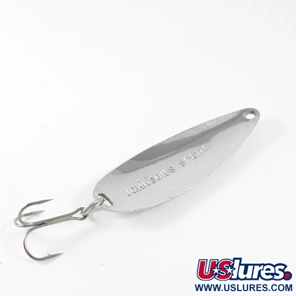 Vintage   Johnson Sprite, 3/5oz Nickel fishing spoon #1653