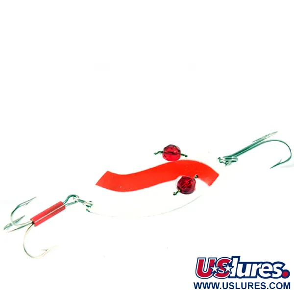 Vintage  Eppinger Red Eye Wiggler, 1oz Red / White fishing spoon #1658