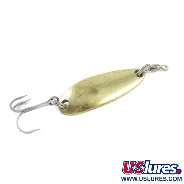 Vintage  Luhr Jensen Krocodile, 1/3oz Gold fishing spoon #1661