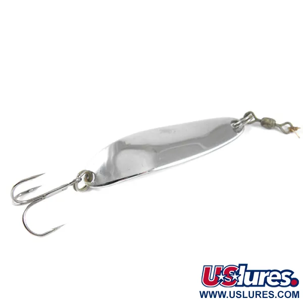 Vintage  Luhr Jensen Krocodile Die #3, 1/3oz Nickel fishing spoon #1662