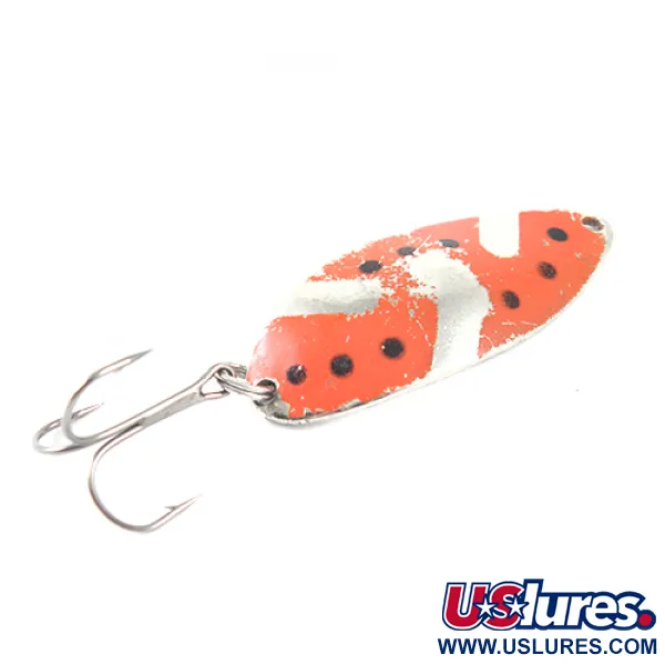 Vintage  Seneca Little Cleo (Hula Girl), 1/2oz Red / Nickel fishing spoon #1663