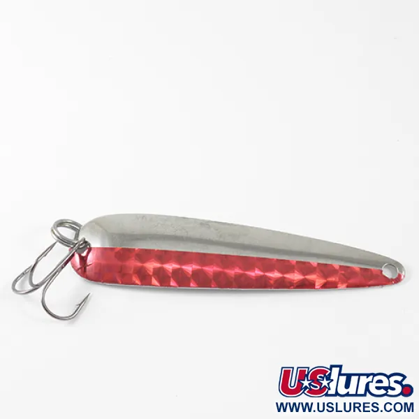 Vintage  Eppinger Dardevle Flutter-Chuck, 1/4oz Nickel / Red fishing spoon #1665