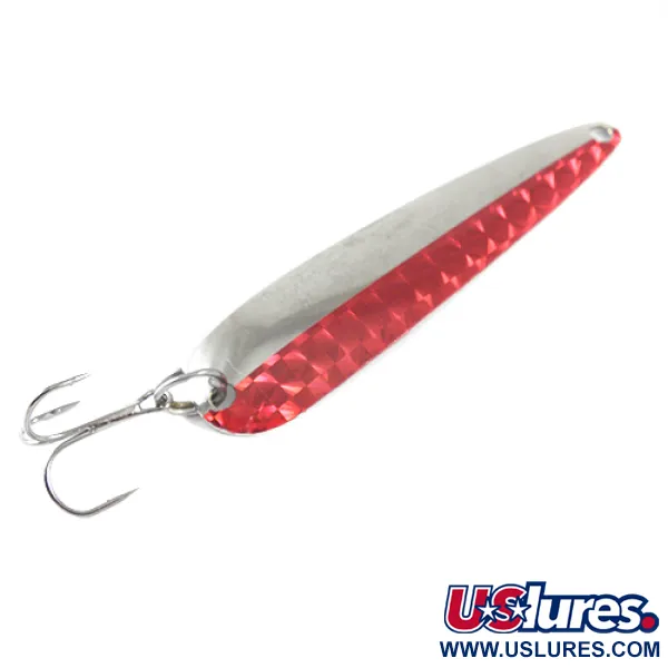 Vintage  Eppinger Dardevle Flutter-Chuck, 1/4oz Nickel / Red fishing spoon #1665