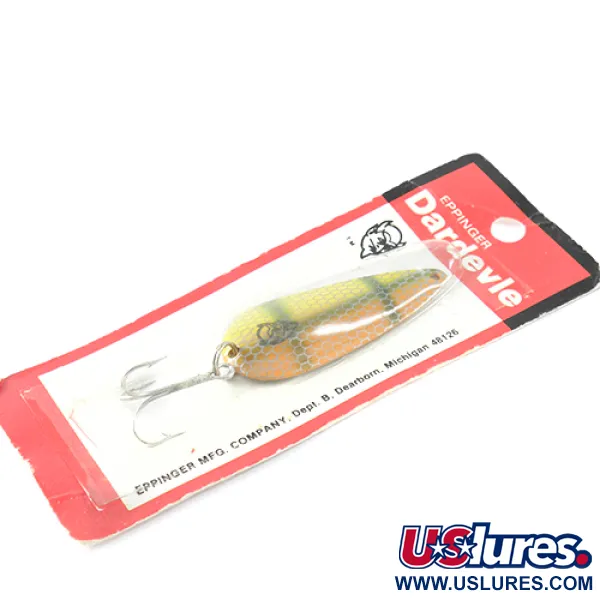  Eppinger Dardevle Imp, 2/5oz Orange / Green / Nickel fishing spoon #1669