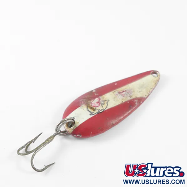 Vintage  Eppinger Dardevle Spinnie, 1/3oz Red / White / Nickel fishing spoon #1679