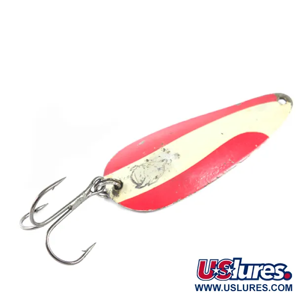 Vintage  Eppinger Dardevle Dardevlet , 3/4oz Red / White / Nickel fishing spoon #1681