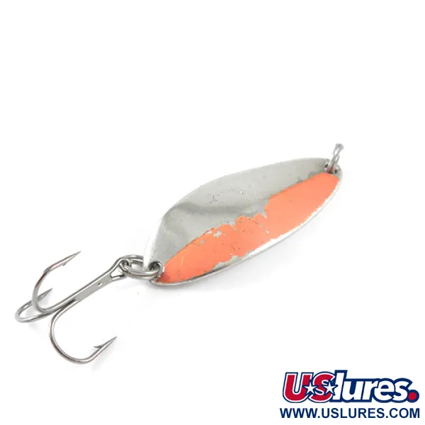 Vintage  Seneca Little Cleo (Hula Girl), 1/3oz Nickel / Orange fishing spoon #1683