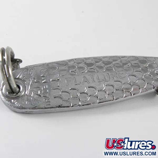 Vintage  Unknown Zip Flatlure, 1 1/2oz Silver fishing spoon #1694