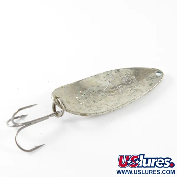 Vintage  Seneca Little Cleo (Hula Girl), 1/2oz Nickel / Blue fishing spoon #1708