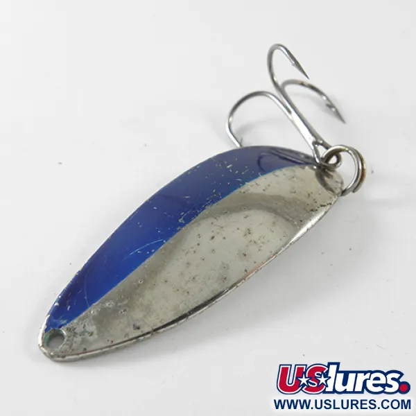 Vintage  Seneca Little Cleo (Hula Girl), 1/2oz Nickel / Blue fishing spoon #1708