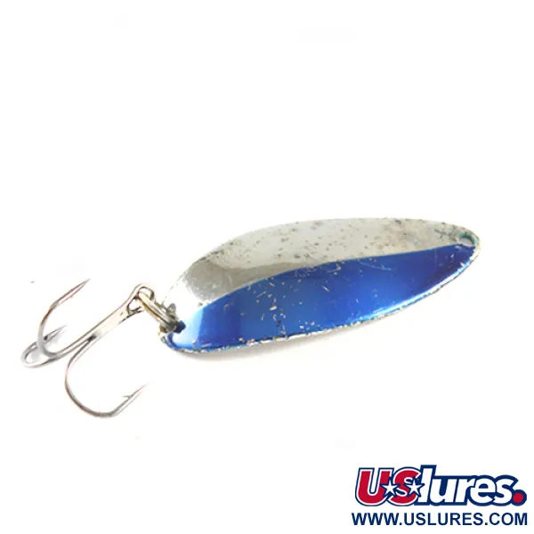 Vintage  Seneca Little Cleo (Hula Girl), 1/2oz Nickel / Blue fishing spoon #1708