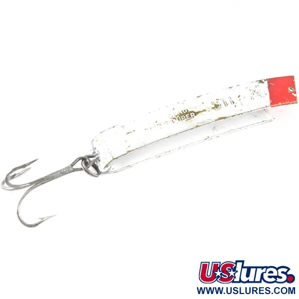 Vintage  South Bend Super Duper 511, 1/2oz White / Red fishing spoon #1720