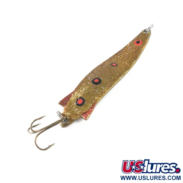 Vintage   Johnson Slimfish, 2/3oz Bronze (Brass) fishing spoon #1723