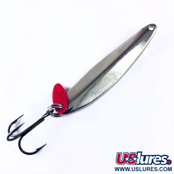 Vintage   Bay de Noc Swedish pimple, 1/2oz Nickel / Yellow fishing spoon #1725