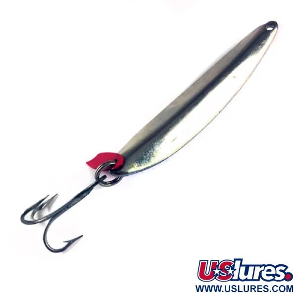 Vintage   Bay de Noc Swedish pimple, 3/4oz Nickel fishing spoon #1726