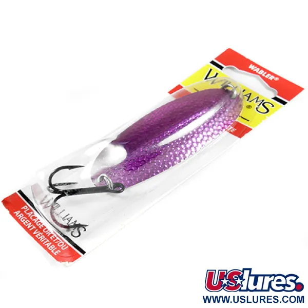   Williams Wabler W60, 3/4oz Purple / Silver (Silver Plated) fishing spoon #1736