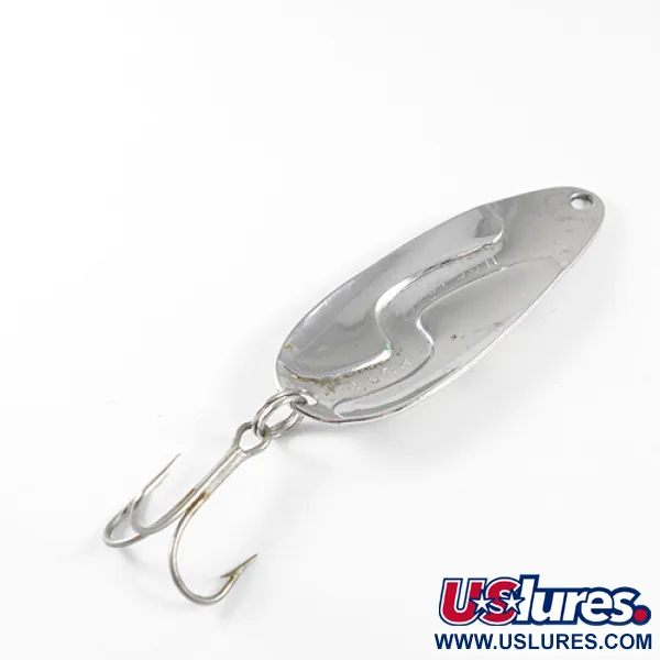 Vintage  Kushner Tackle Kush Spoon, 1/3oz Nickel / Yellow / Black fishing spoon #1742