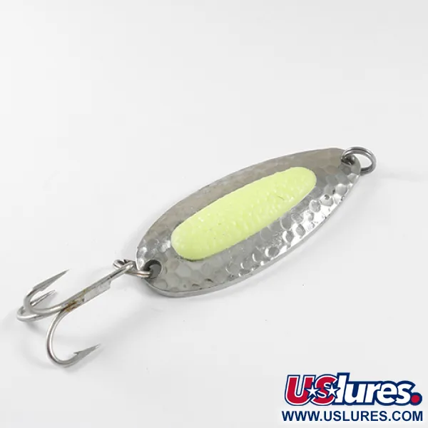 Vintage   Blue Fox Pixee , 3/4oz Nickel / Yellow fishing spoon #1749