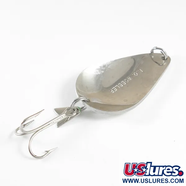 Vintage  Acme K.O. Wobbler Glow, 3/4oz White / Green glow (Glow in Dark) fishing spoon #1760