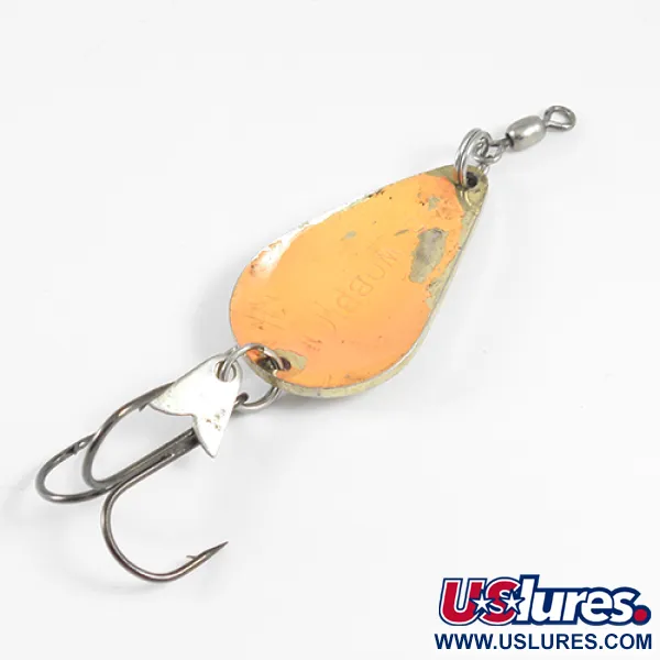 Vintage  Acme K.O. Wobbler, 1/2oz Gold / Orange fishing spoon #1761