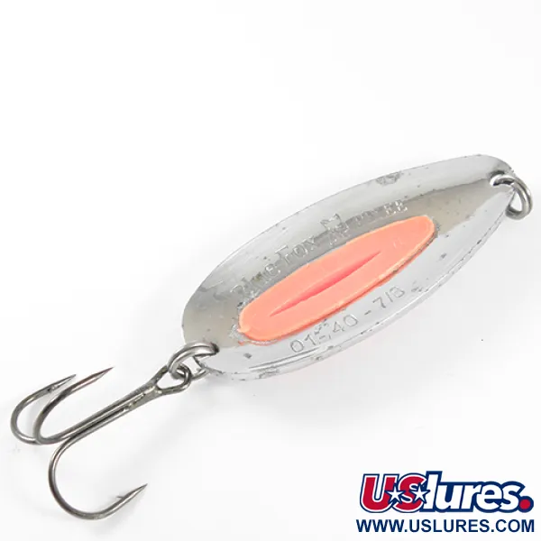 Vintage   Blue Fox Pixee , 3/4oz Nickel / Orange fishing spoon #1768