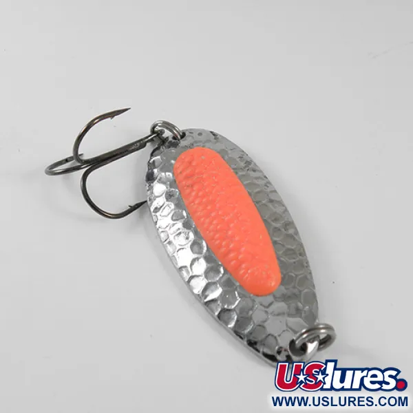 Vintage   Blue Fox Pixee , 3/4oz Nickel / Orange fishing spoon #1768