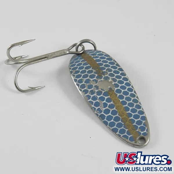 Vintage  Seneca Little Cleo (Hula Girl), 1/3oz Blue / Nickel fishing spoon #1770