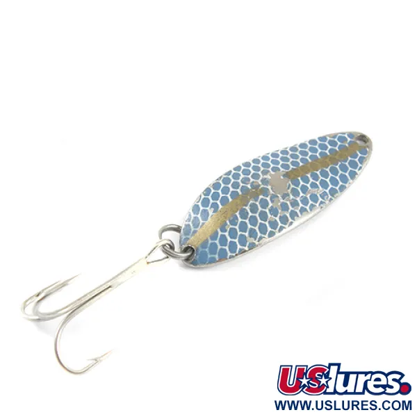 Vintage  Seneca Little Cleo (Hula Girl), 1/3oz Blue / Nickel fishing spoon #1770