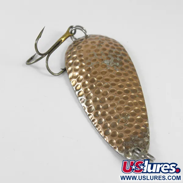 Vintage  Eppinger Dardevle Dardevlet , 3/4oz Hammered Copper fishing spoon #1773