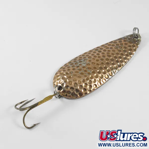 Vintage  Eppinger Dardevle Dardevlet , 3/4oz Hammered Copper fishing spoon #1773