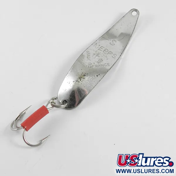 Vintage   Mepps Syclops 2, 3/5oz Nickel / Pink fishing spoon #1791