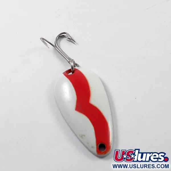 Vintage  Balo industries Balo 3, 1/2oz Red / White / Brass fishing spoon #1798