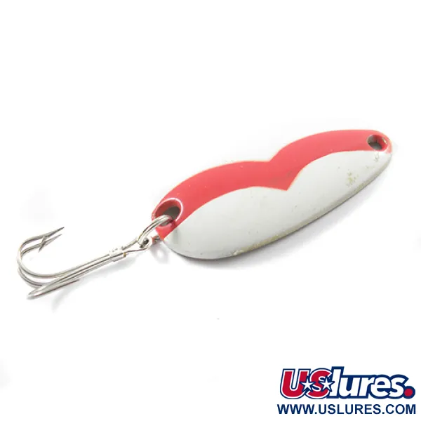 Vintage  Balo industries Balo 3, 1/2oz Red / White / Brass fishing spoon #1798