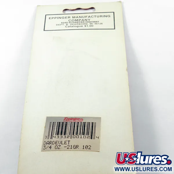  Eppinger Dardevle Dardevlet , 3/4oz Black / White / Nickel fishing spoon #1805