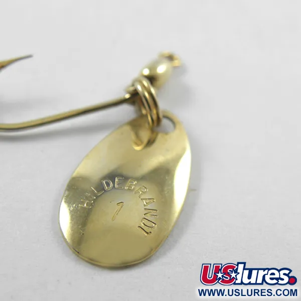 Vintage  Yakima Bait Hildebrandt 1, 1/32oz Gold fishing spoon #1818