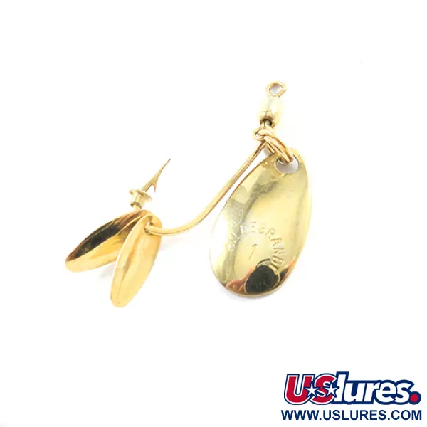 Vintage  Yakima Bait Hildebrandt 1, 1/32oz Gold fishing spoon #1818