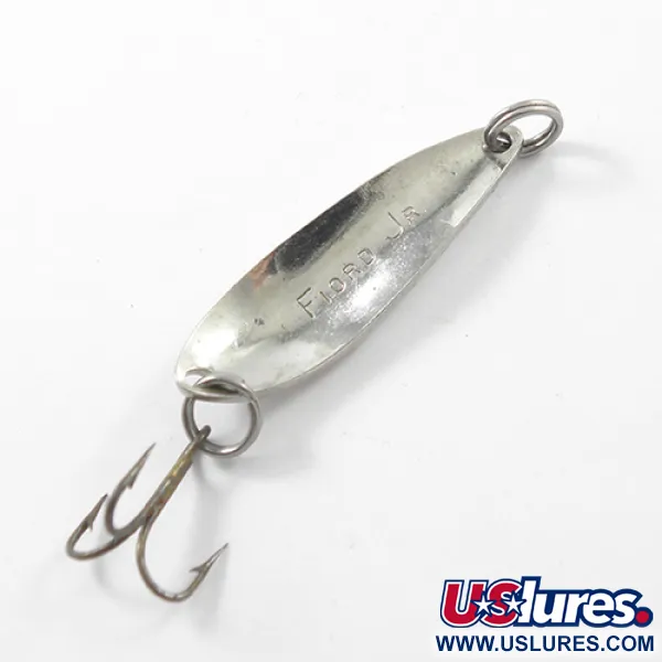 Vintage  Acme Fiord Spoon Jr, 1/8oz Nickel / White fishing spoon #1820