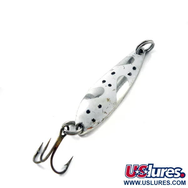 Vintage  Acme Fiord Spoon Jr, 1/8oz Nickel / White fishing spoon #1820