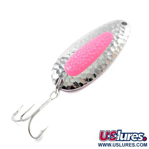 Vintage   Blue Fox Pixee , 3/4oz Nickel / Pink fishing spoon #1826