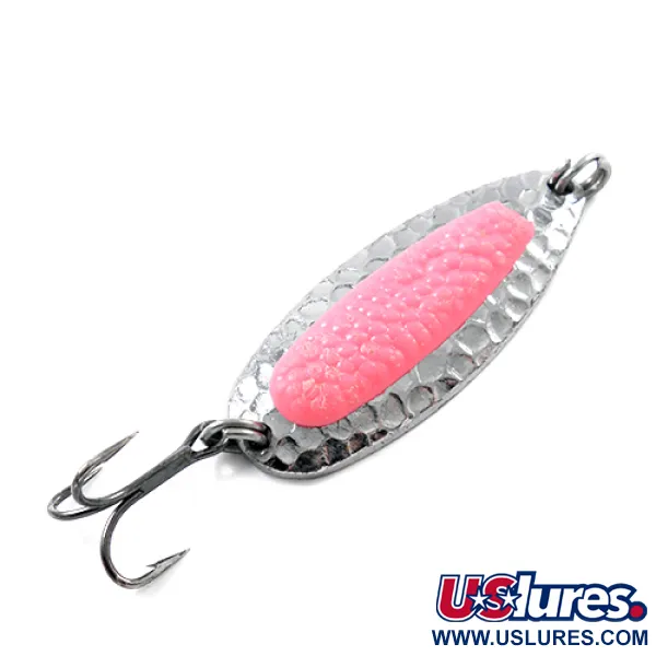 Vintage   Blue Fox Pixee , 1/2oz Nickel / Pink fishing spoon #1827