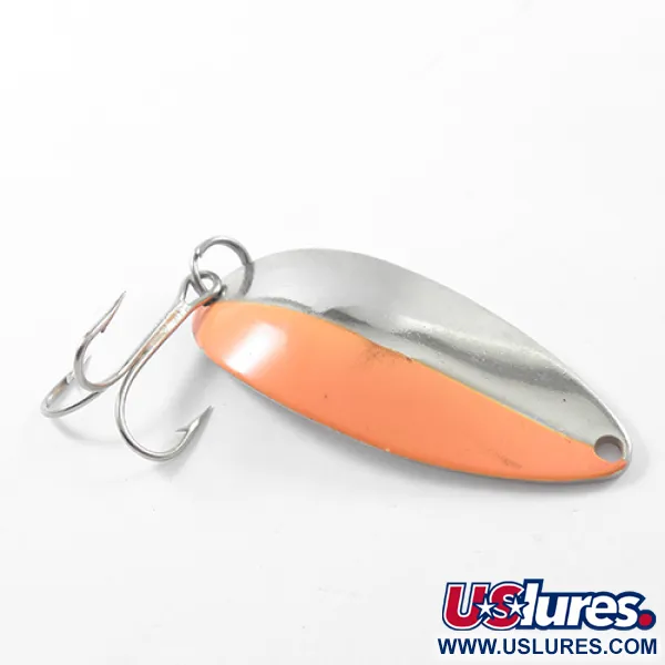 Vintage  Seneca Little Cleo (Hula Girl), 1/2oz Nickel / Orange fishing spoon #1828