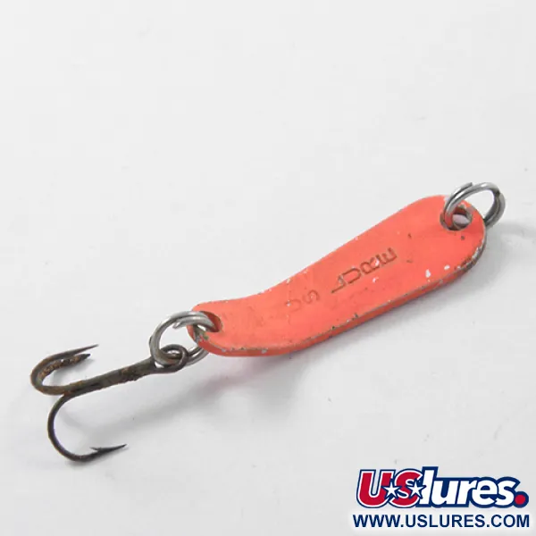 Vintage  Luhr Jensen Hus-lure, 1/16oz Orange / Hologram fishing spoon #1835