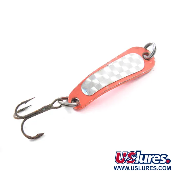 Vintage  Luhr Jensen Hus-lure, 1/16oz Orange / Hologram fishing spoon #1835