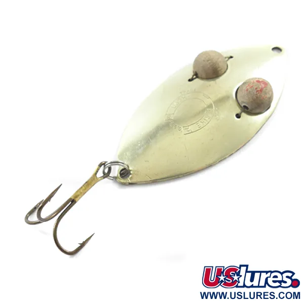 Vintage   Lucky Strike Gold Red Flash, 3/4oz Brass fishing spoon #1840