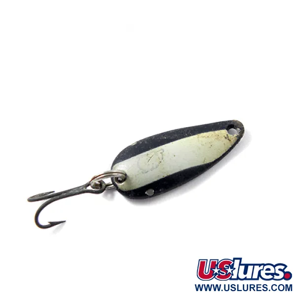 Vintage  Eppinger Dardevle Skeeter, 1/16oz Black / White / Nickel fishing spoon #1854