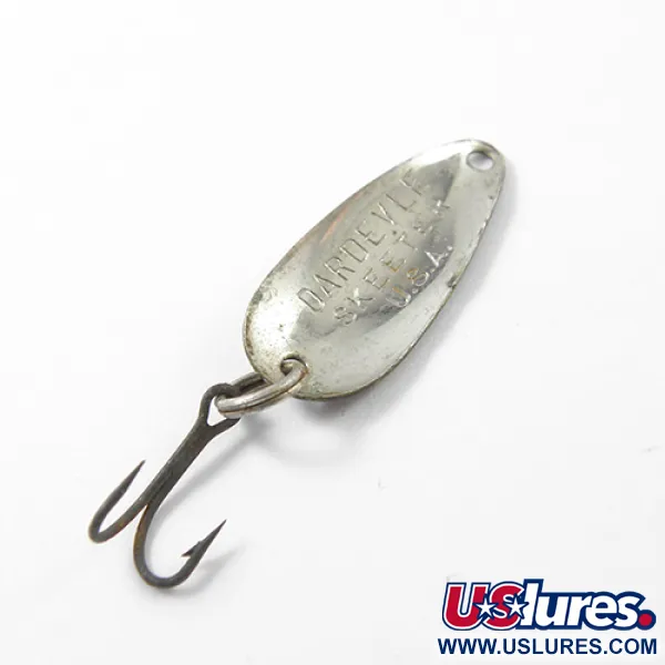 Vintage  Eppinger Dardevle Skeeter, 1/32oz Frog / Nickel fishing spoon #1855