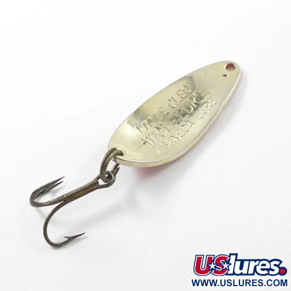 Vintage  Seneca Little Cleo, 1/4oz Red / Gold fishing spoon #1860